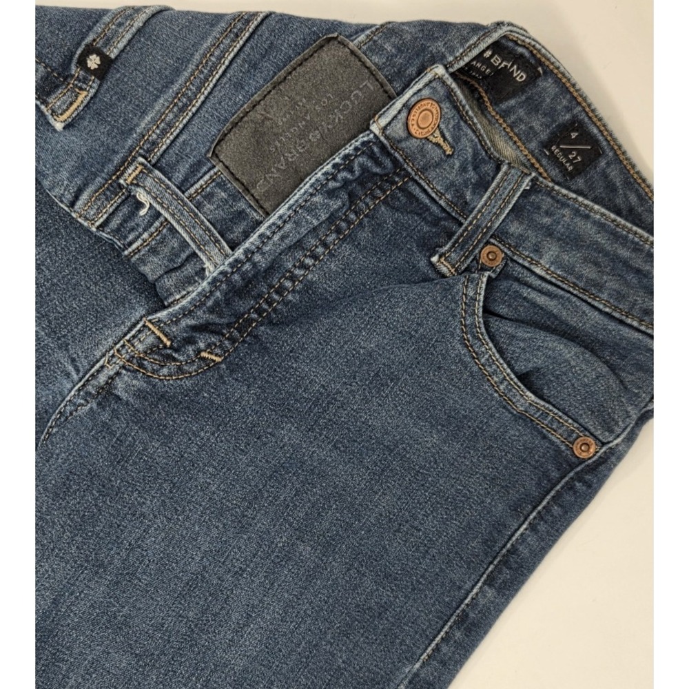 Lucky Brand Bridgette High Rise Skinny Ankle Jean Raw Hem Women's Size 4/27  28"